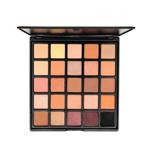 Professional 25-color eyeshadow palette with matte and shimmer neutral earth tones