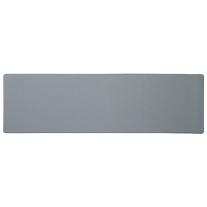 Minimalist rectangular gray PU leather kitchen mat with oilproof and waterproof texture