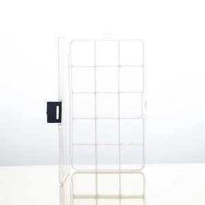 Transparent plastic 15-grid storage box for jewelry and small craft accessories