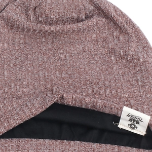 Bonnet en tricot marron unisexe avec texture côtelée et doublure douce pour la chaleur
