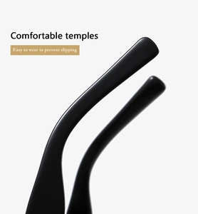 Dettaglio delle stanghette ergonomiche nero opaco con design antiscivolo e curve