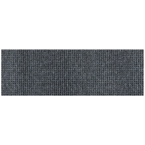 Non-slip dark grey kitchen mat with a durable rubber woven mesh texture surface