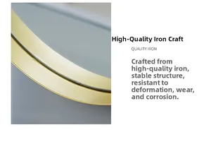 Detailed macro view of the premium golden iron frame with a smooth matte metal finish