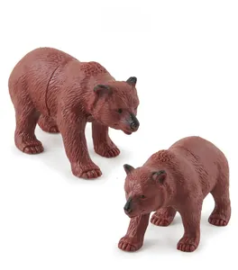 Detailed bear toy model set showing realistic fur texture and lifelike standing poses