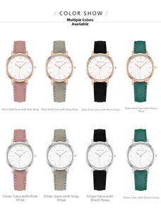 Damen-Armbanduhren in Roségold und Silber mit verschiedenen Lederarmbändern im Überblick