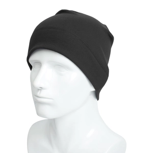 Classic black knitted beanie cap for running and cycling, snug fit skull cap for winter