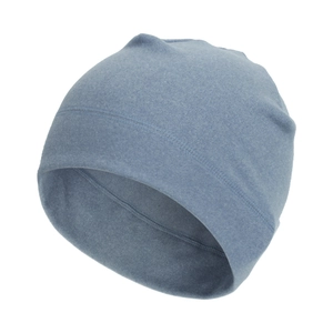 Light blue thermal running skull cap with reinforced stitching for outdoor cycling