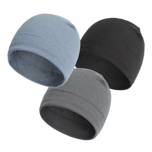 Winter thermal skull cap set in light blue, dark grey and black for outdoor running