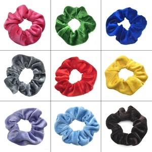 Velvet Scrunchies Elastic Soft Hair Ties Retro Solid Color Ponytail Holders Hair Accessories Women Girls