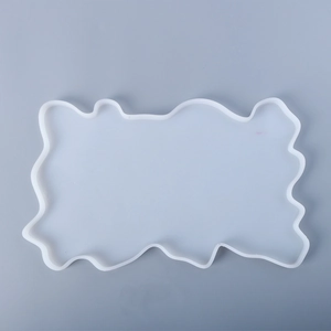 Irregular wavy edge translucent silicone mold for DIY crystal epoxy resin crafts