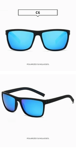 Detail view of polarized sports sunglasses with blue coated lenses and anti-slip frame