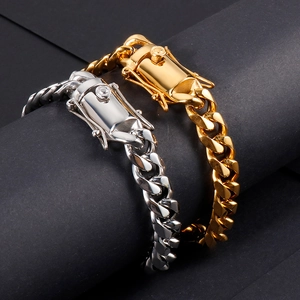 Collana Bracciale A Catena Cubana Acciaio Inossidabile 316L Lucidato Hip Hop Punk Catena Grossa Spessa Gioielli Uomo Donna