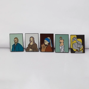 Broches émaillées artistiques Van Gogh et Mona Lisa pour sacs à dos et chemises