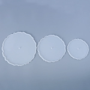 Three sizes of irregular wave edge silicone molds for DIY resin fruit tray production