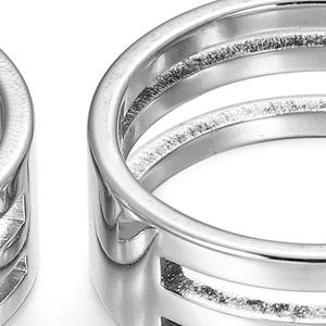 Modern minimalist stainless steel triple-layered silver jump ring tool for DIY jewelry