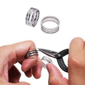 Three-row hollow stainless steel jump ring opener tool for DIY jewelry making
