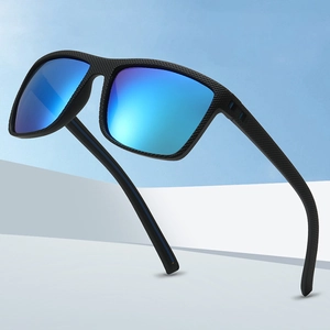 Men Polarized Sports Sunglasses UV400 Protection TAC Lens PC Frame Carbon Fiber Texture For Cycling Outdoor Fishing