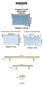 Size specifications for silicone tray molds with metal handles and dimensions