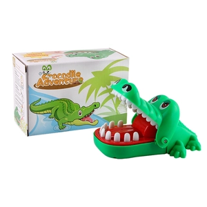 Jouet Crocodile qui Mord le Doigt Jeu de Dentiste Classique Farce Vert Plastique Bouche de Crocodile pour Enfants Fête