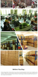 Detailed view of the Christmas decor showroom and warehouse stock with festive items