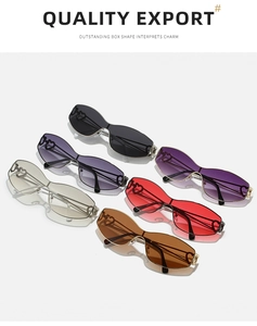 Collection détaillée de six lunettes de soleil œil-de-chat avec montures en métal fin