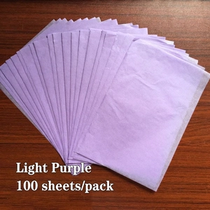 Light purple tissue paper for DIY gift wrapping in a 100-sheet pack with thin texture