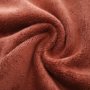 Thick microfiber car wash towel in rust orange with high-absorbent long pile fibers