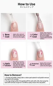 Japanese style cute bear and floral nail art stickers tutorial with purple polish