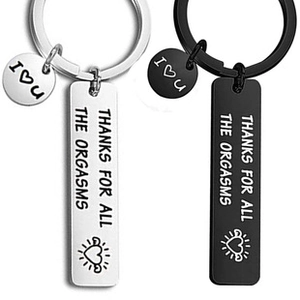 Polished stainless steel keychains with Drive Safe engraving and unique heart charms