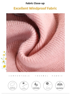 Close-up of pink ribbed knit fabric texture showing warm, breathable, and elastic fibers