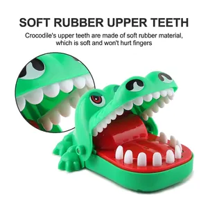 Jeu classique du dentiste crocodile avec dents en caoutchouc souple pour s'amuser en famille