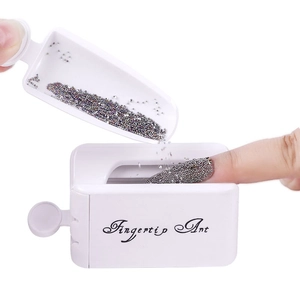Nail Dipping Powder Recycling Box Portable French Dip Tray Multi Compartment Waste Free Plastic Manicure Tool