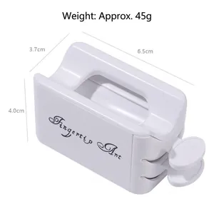 Portable double-layer French nail powder dipping tray container and recycling storage box