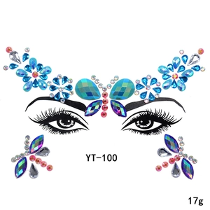 Festival face gems acrylic rhinestone sticker sparkly body art party makeup decoration