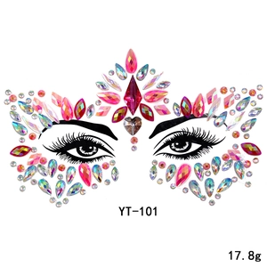 Festival face gems crystal rhinestone stickers party makeup jewels face glitter tattoo 1pc