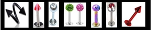 Multiple 316L stainless steel nose studs and piercing jewelry in various vibrant colors