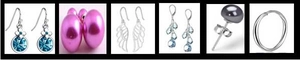 Detailed grid of 316L stainless steel nose rings featuring flower, wing and bead designs