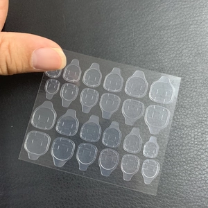Strong adhesive transparent nail glue stickers with 24 tabs for press-on nails