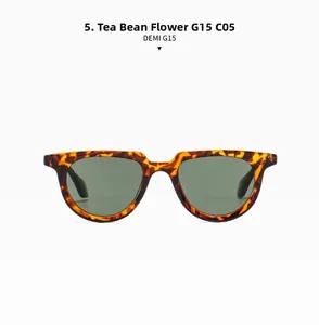 Detailed view of vintage tortoise shell sunglasses frame with dark G15 lenses