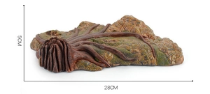 Base de terreno rocoso realista para decoración de acuarios, 28cm de largo y 5cm de alto