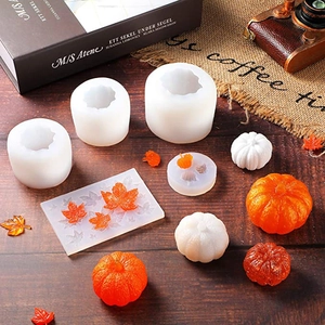 Pumpkin Silicone Mold Halloween Autumn DIY Baking Tool For Candle Soap Resin Casting Fondant