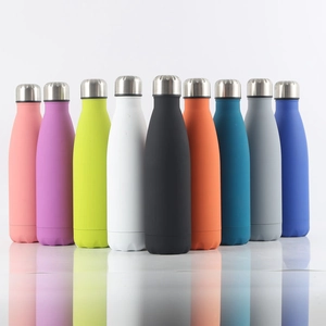 Portable stainless steel insulated cola bottles in nine vibrant colors with a sleek matte finish