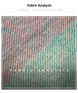 Detail of pink and green diagonal weave fabric showing soft texture and quality knit