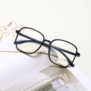 Fashion Big Frame Anti Blue Light Glasses Plastic Polygon Eyewear Frame For Women Trendy Retro Optical Spectacles