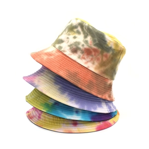 Tie Dye Bucket Hat Reversible Cotton Breathable Wide Brim Sunscreen Outdoor Travel Beach Fashion For Men And Women