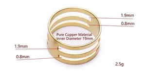Pure copper open ring tool for jump ring opening with 19mm inner diameter dimensions