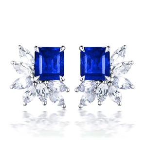 Orecchini A Lobo CZ Taglio Smeraldo Rame Marquise Zircone Gioielli Di Lusso Eleganti Donna Geometrico Scintilla Colorato