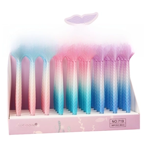 Mermaid tail gel pens in gradient colors, 0.38mm fine point tip in a 36-piece display box