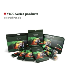 Y800 series colored pencils collection in assorted box, tube, and tin packaging options