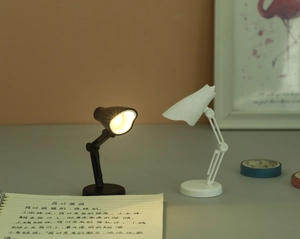 Mini lampes de lecture LED noir et blanc avec bras flexible et lumière chaude